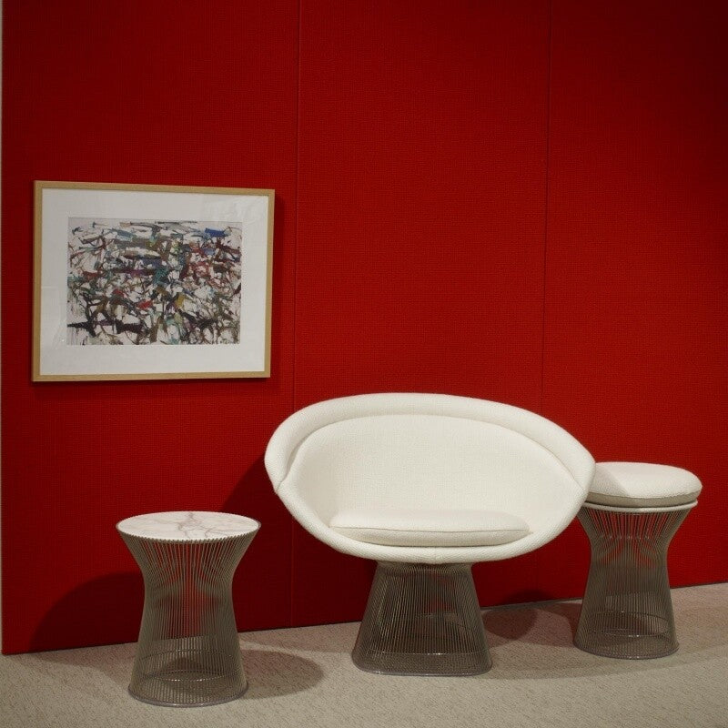 Platner Hocker Weiß