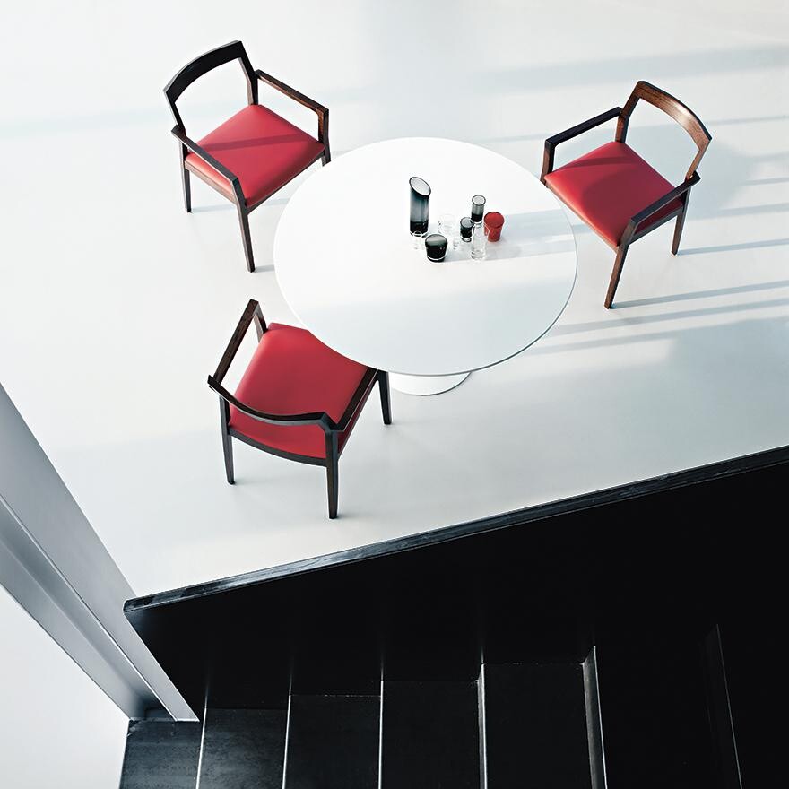Saarinen Esstisch Ø107cm Schwarz