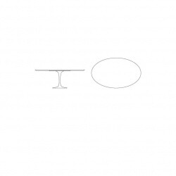 Saarinen Gartentisch Oval 198cm Weiß