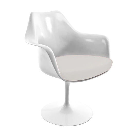 Saarinen Tulip Armlehnstuhl drehbar Weiß