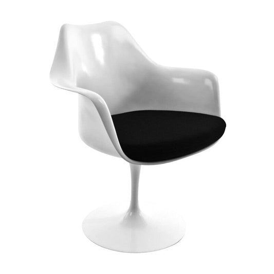 Saarinen Tulip Armlehnstuhl drehbar Weiß