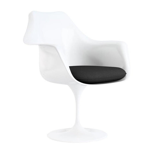 Saarinen Tulip Armlehnstuhl drehbar Schwarz