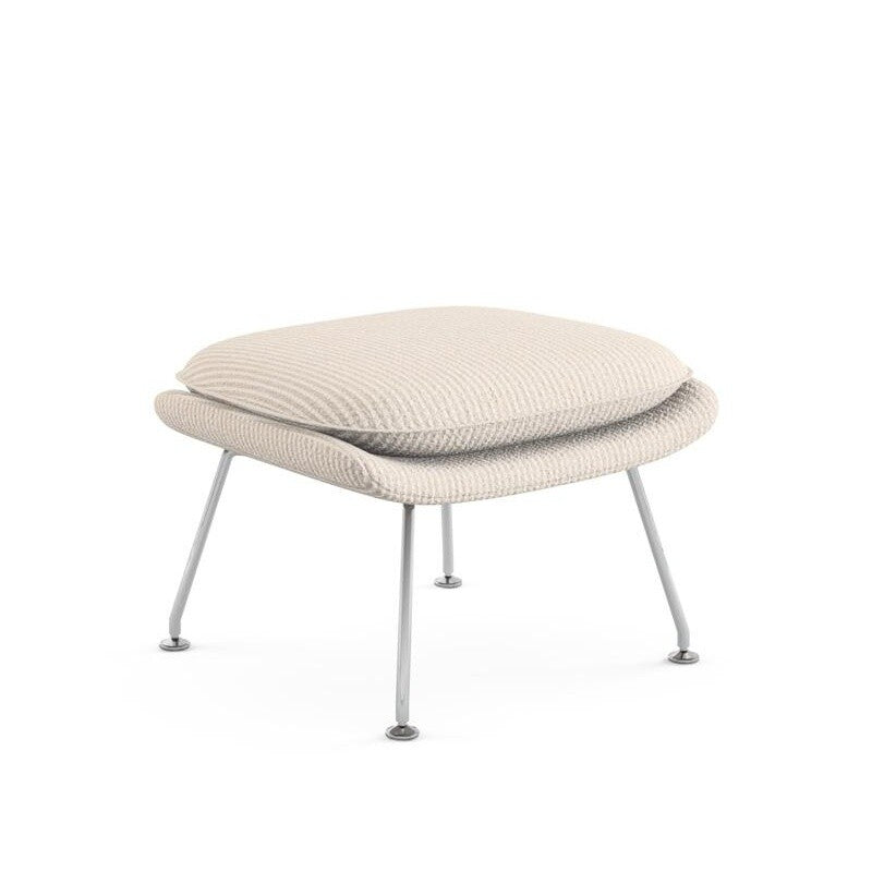 Womb Relax Ottoman / Hocker Gestell verchromt Natur