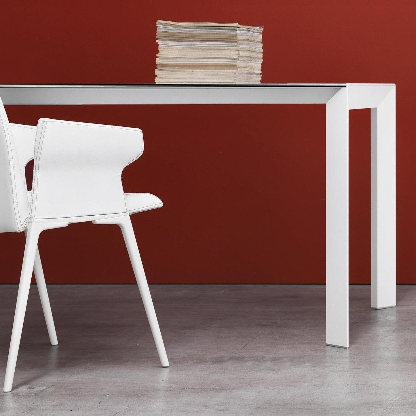 Nori Pure White Esstisch Ausziehbar Weiß