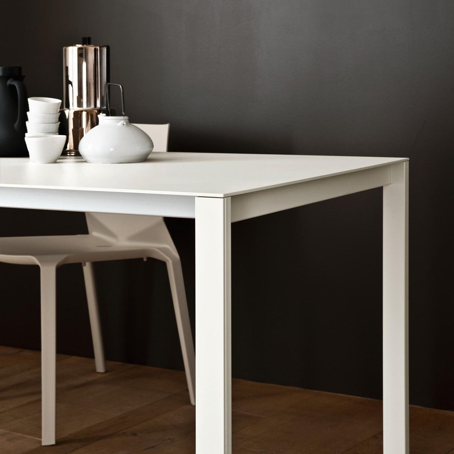 Thin-K Aluminium Tisch Ausziehbar Weiß