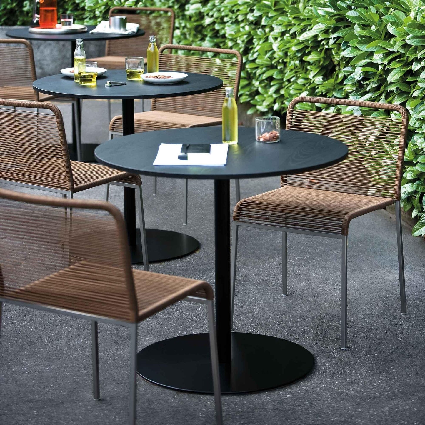 Aria S42 Gartenstuhl Gestell schwarz stapelbar Schwarz