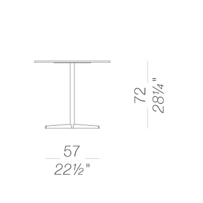 Auki P16 Bistrotisch H72cm Weiß