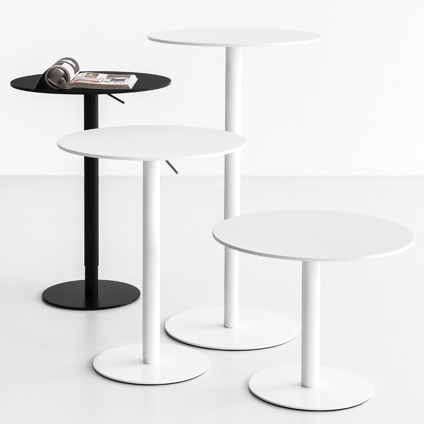 Brio Bistrotisch Gestell lackiert 72-102cm Weiß