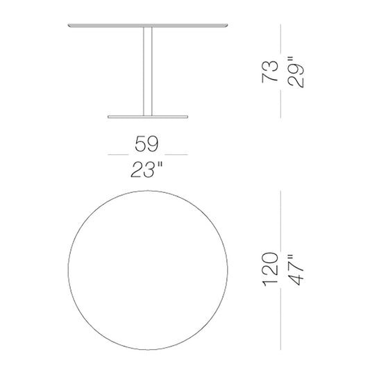 Rondó 120 Tisch Schwarz