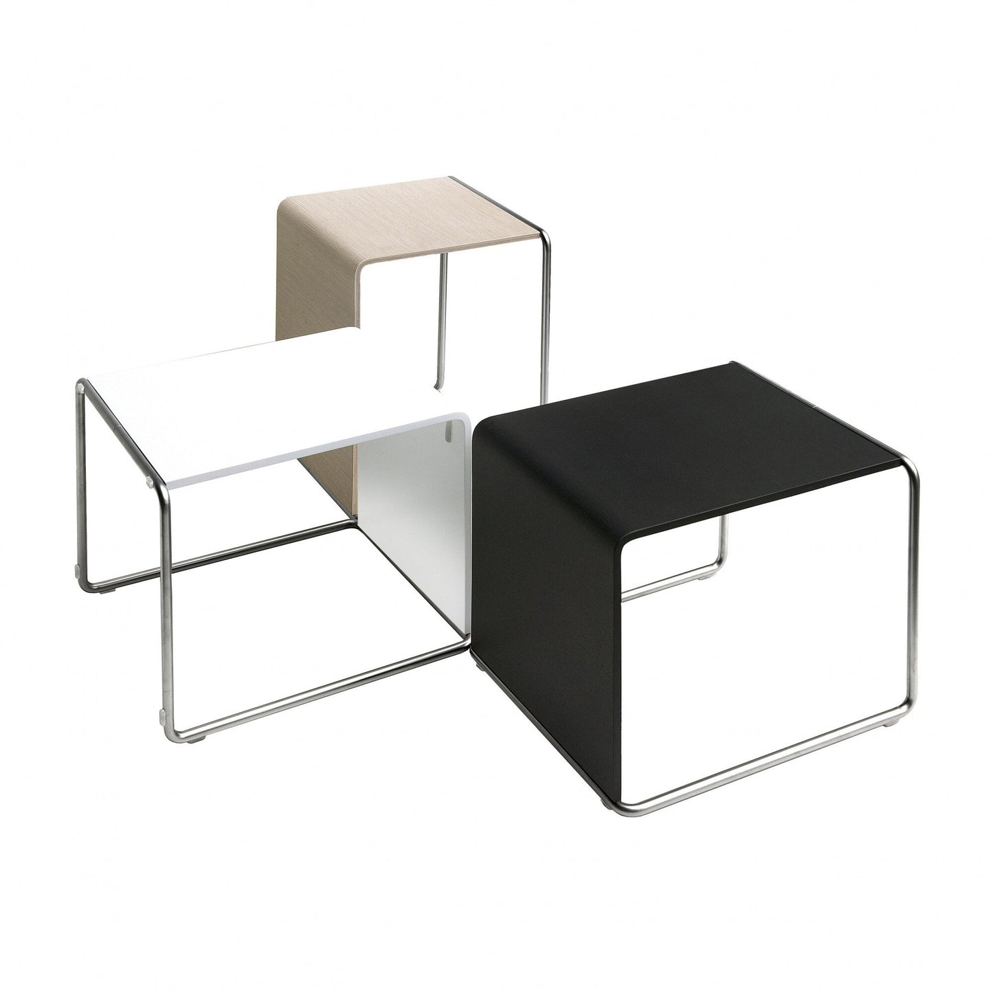 Ueno T50 Beistelltisch/Hocker Sitzfläche lackiert Weiß