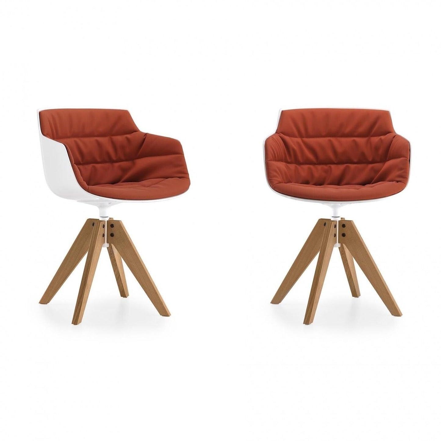 Flow Slim Armlehnstuhl Gestell Eiche VN gepolstert Natur