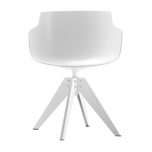 Flow Slim Armlehnstuhl Vierfußgestell VN Stahl Schwarz