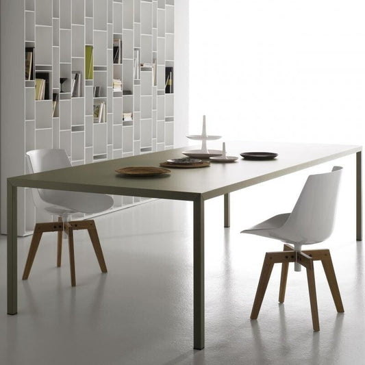 Flow Stuhl Füße in Eiche 4er Set Schwarz