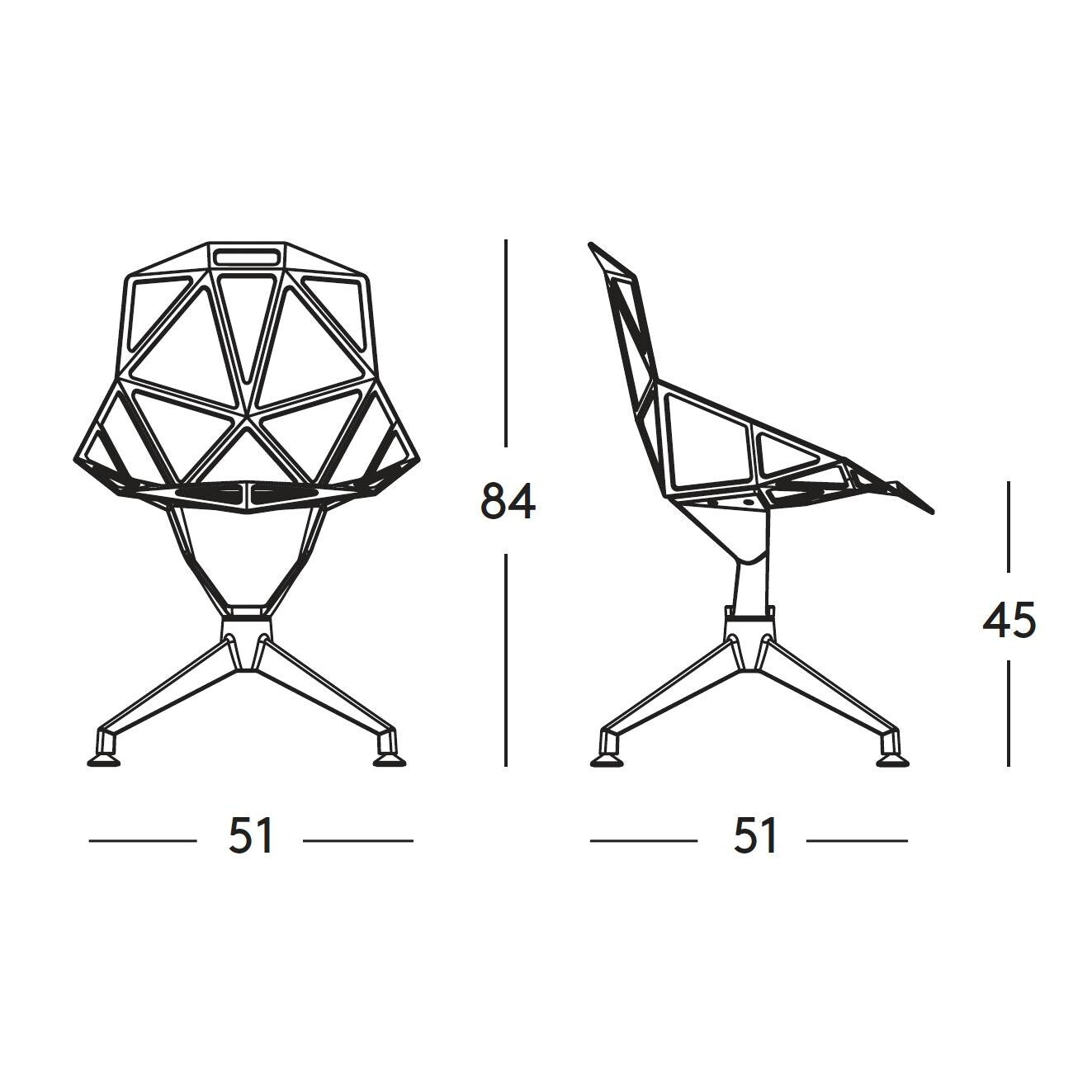 Chair One 4Star Drehstuhl Vierfußgestell Schwarz