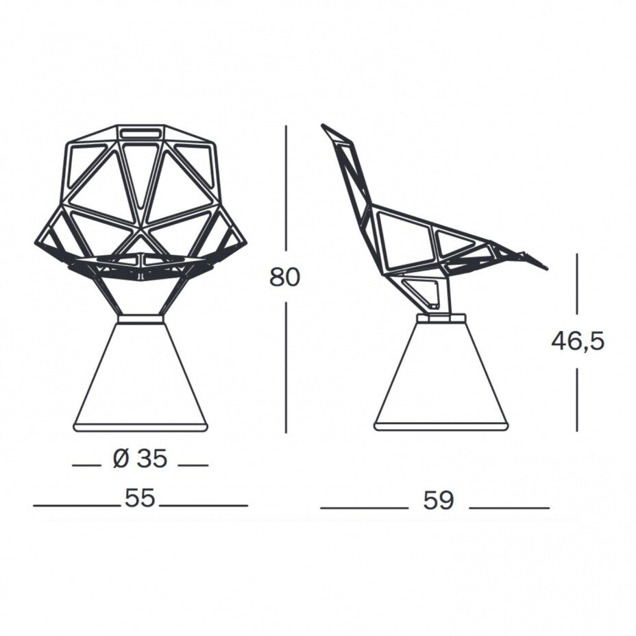 Chair One Drehstuhl Zementfuß Weiß