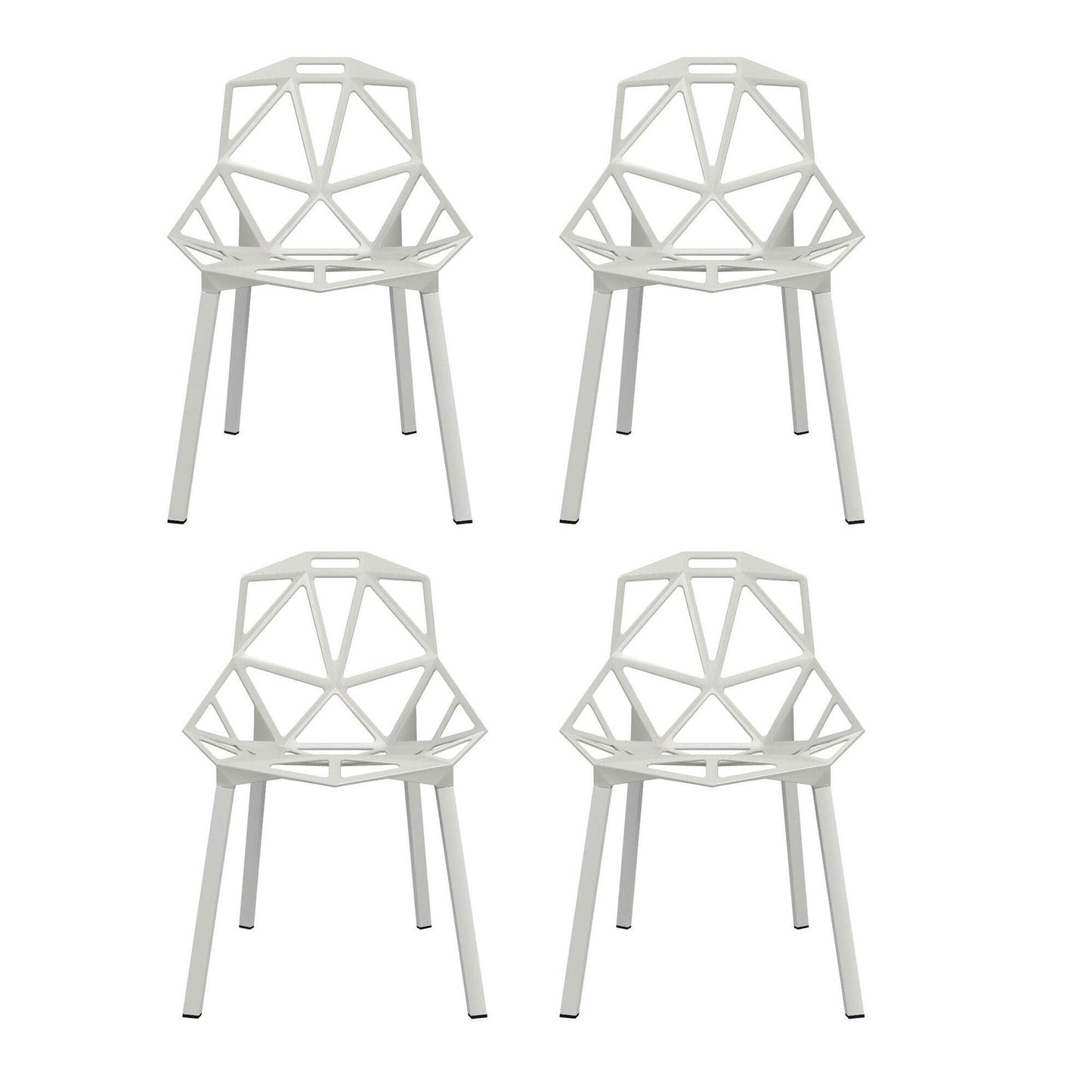 Chair One Stuhl stapelbar 4er Set Weiß