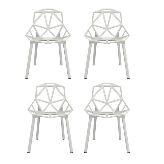 Chair One Stuhl stapelbar 4er Set Weiß