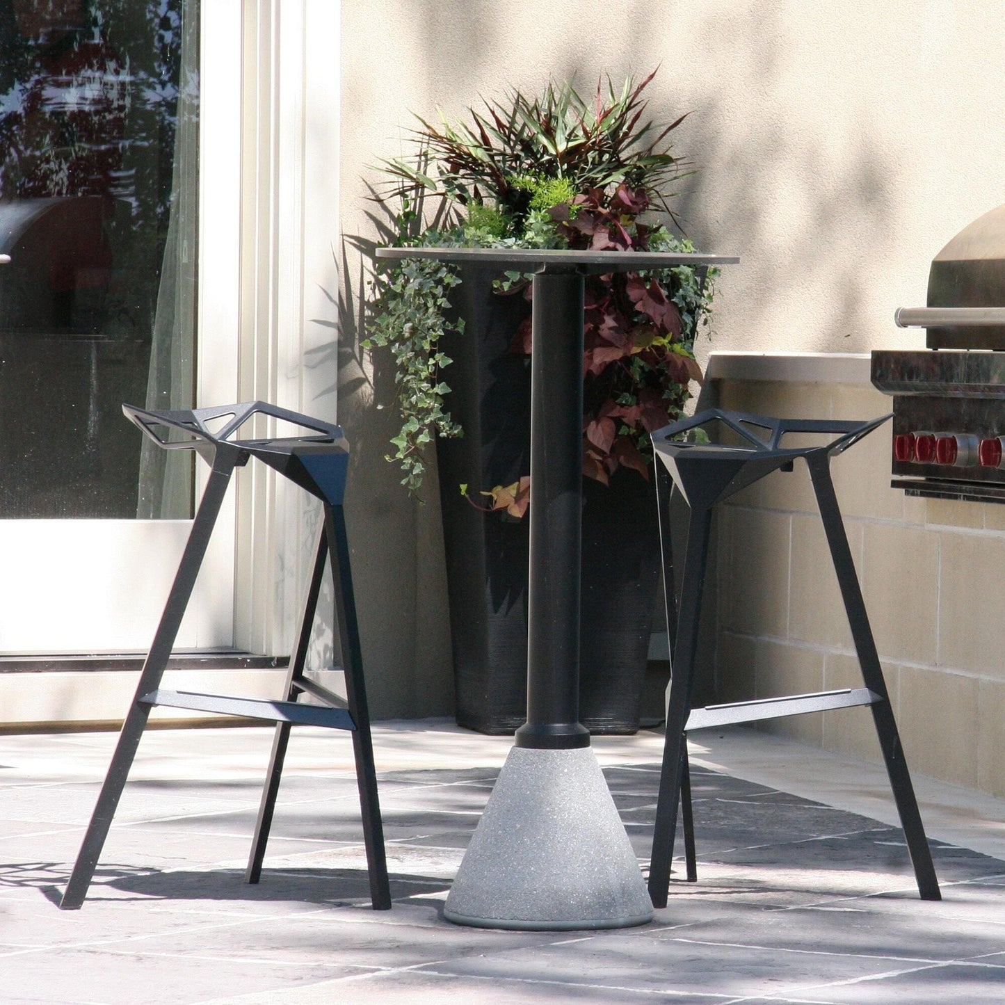 Stool One Hocker H 74cm 2er Set Schwarz