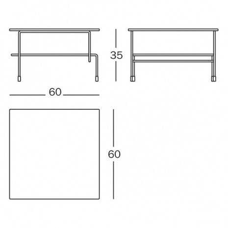 Traffic Low Table Couchtisch Weiß