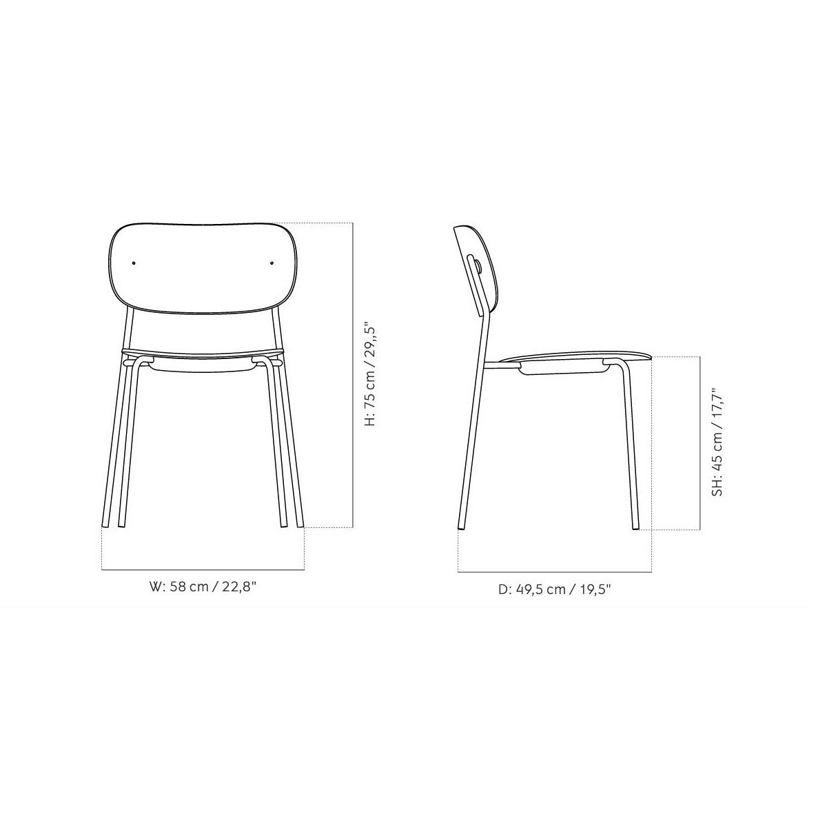 Co Dining Chair Schwarz