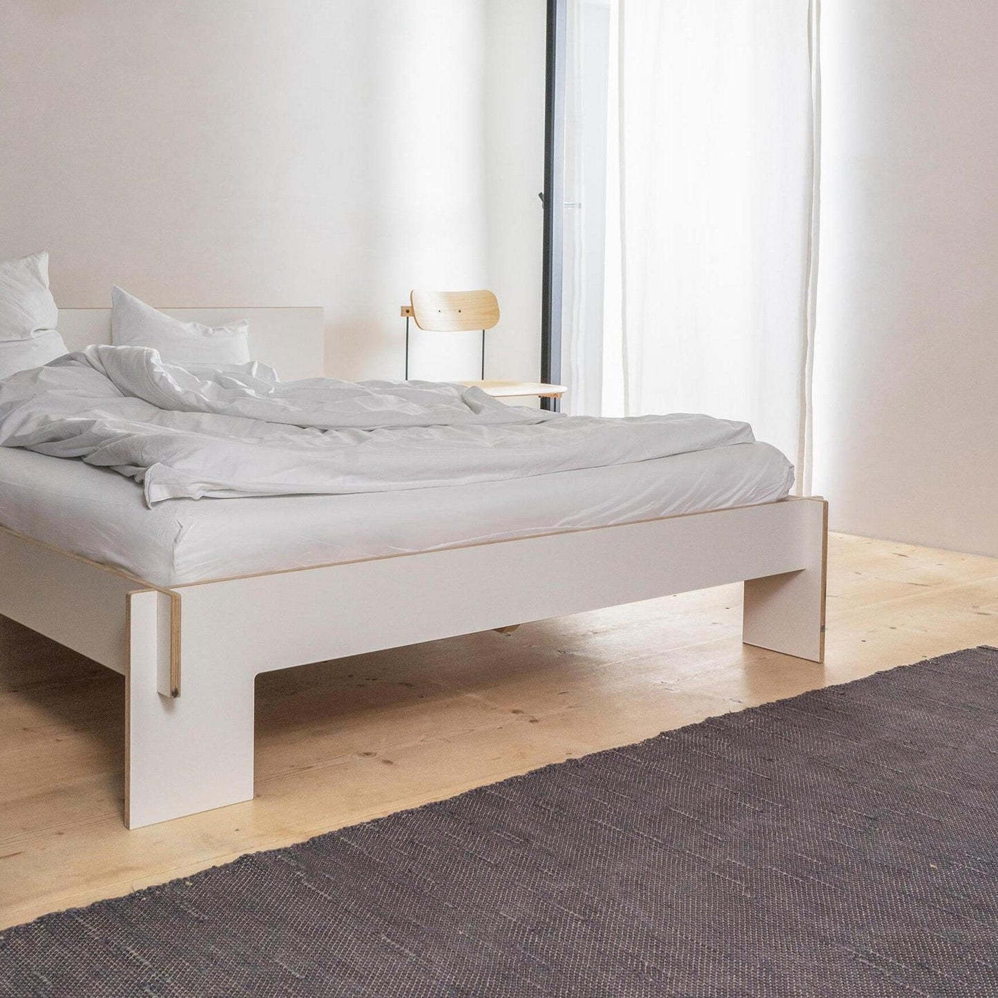 Siebenschläfer Doppelbett 140x200cm Schwarz