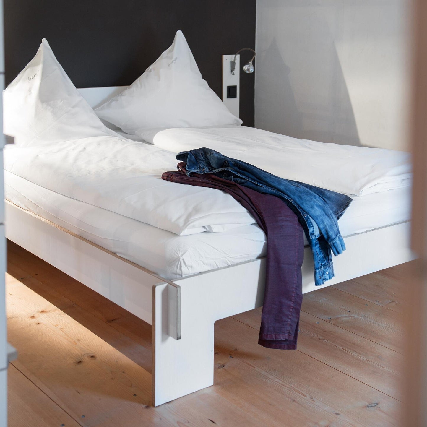 Siebenschläfer Doppelbett 140x200cm Weiß