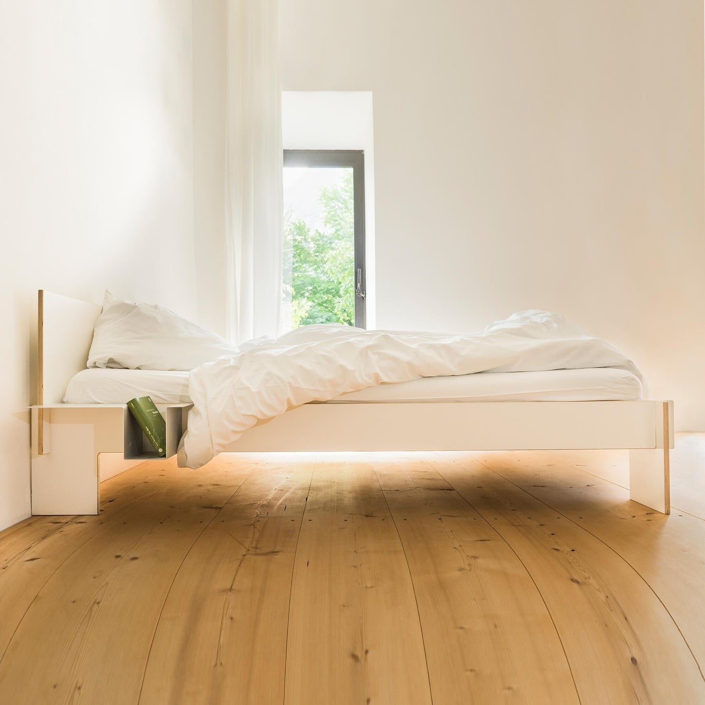 Siebenschläfer Doppelbett 180x200cm Weiß