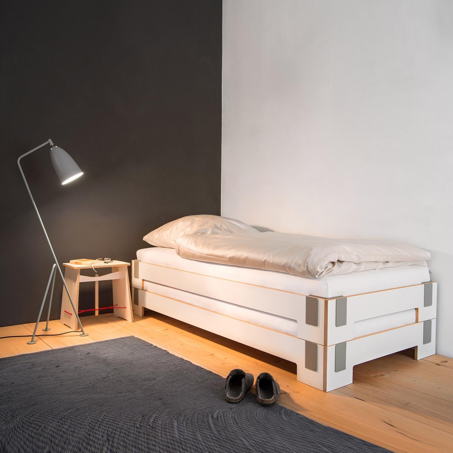 Tagedieb Stapelbett 90x200cm Schwarz