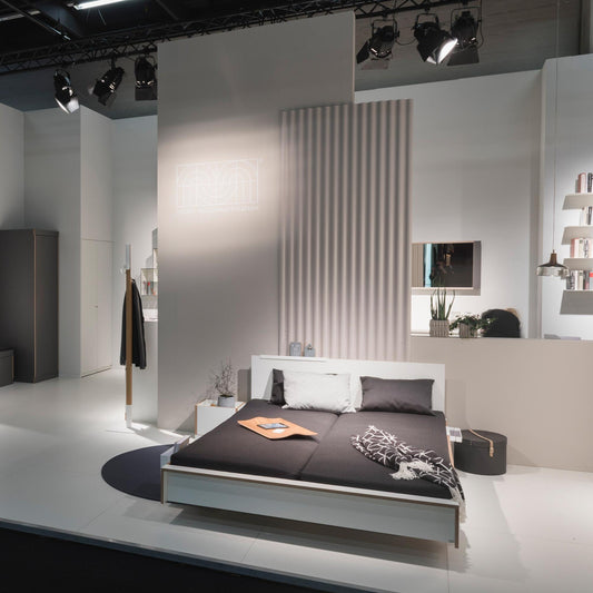 Flai Doppelbett Komforthöhe 200x200cm Anthrazit