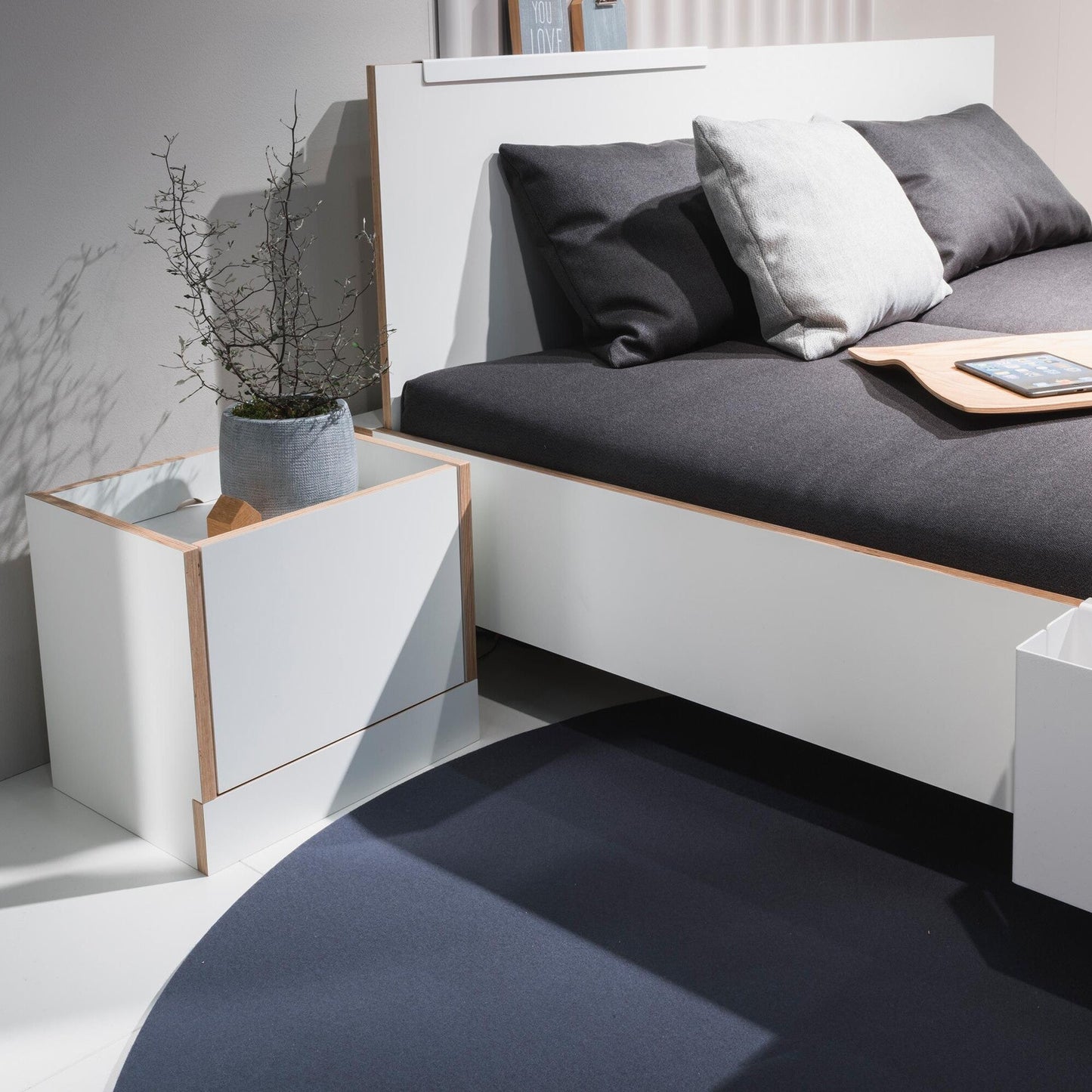 Flai Doppelbett 200x200cm Weiß