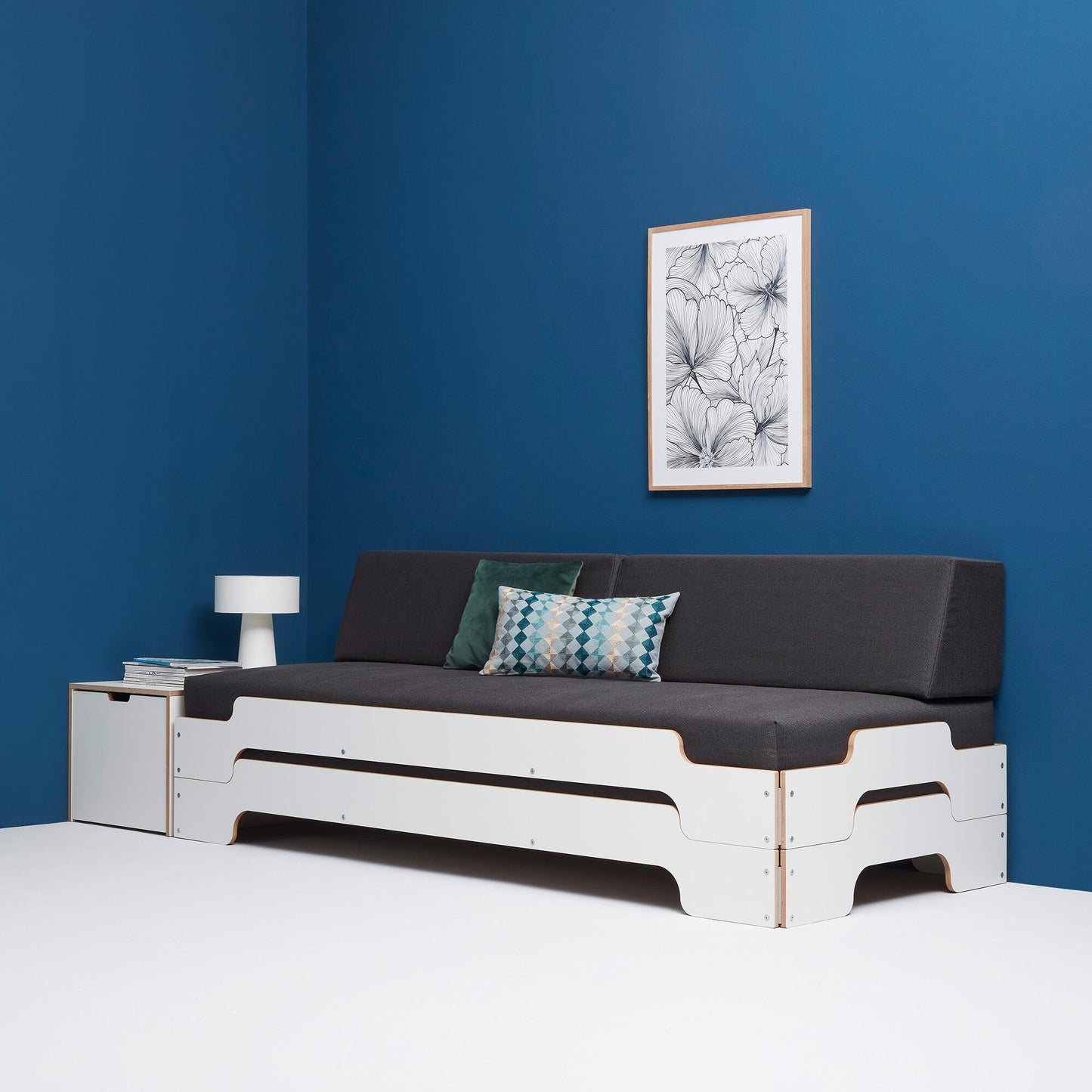 Stapelliege Klassik 90x200cm Weiß