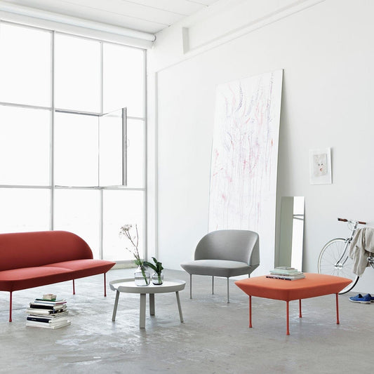 Oslo Pouf/Hocker Hellgrau