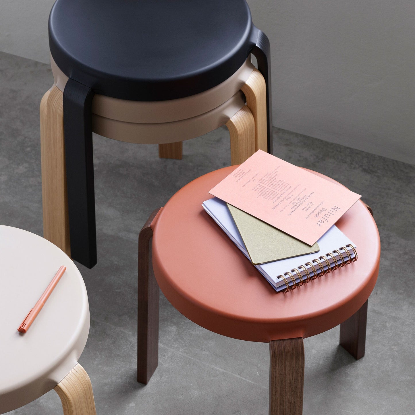 Tap Hocker Gestell Eiche