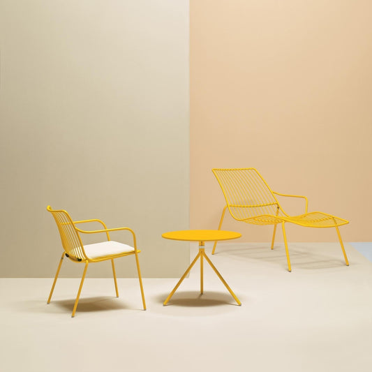 Nolita 5453 H480 Gartentisch rund H 49cm Weiß