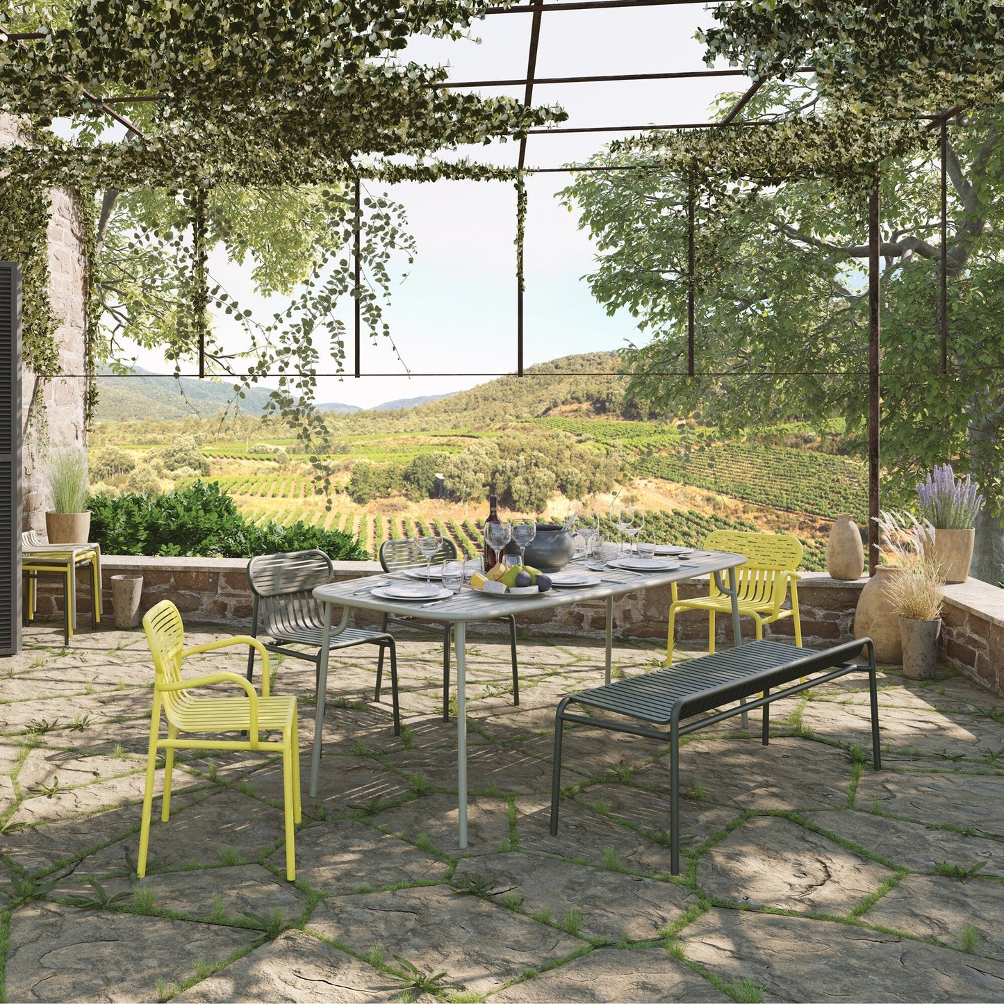 Week-End Gartentisch 85x180cm Schwarz