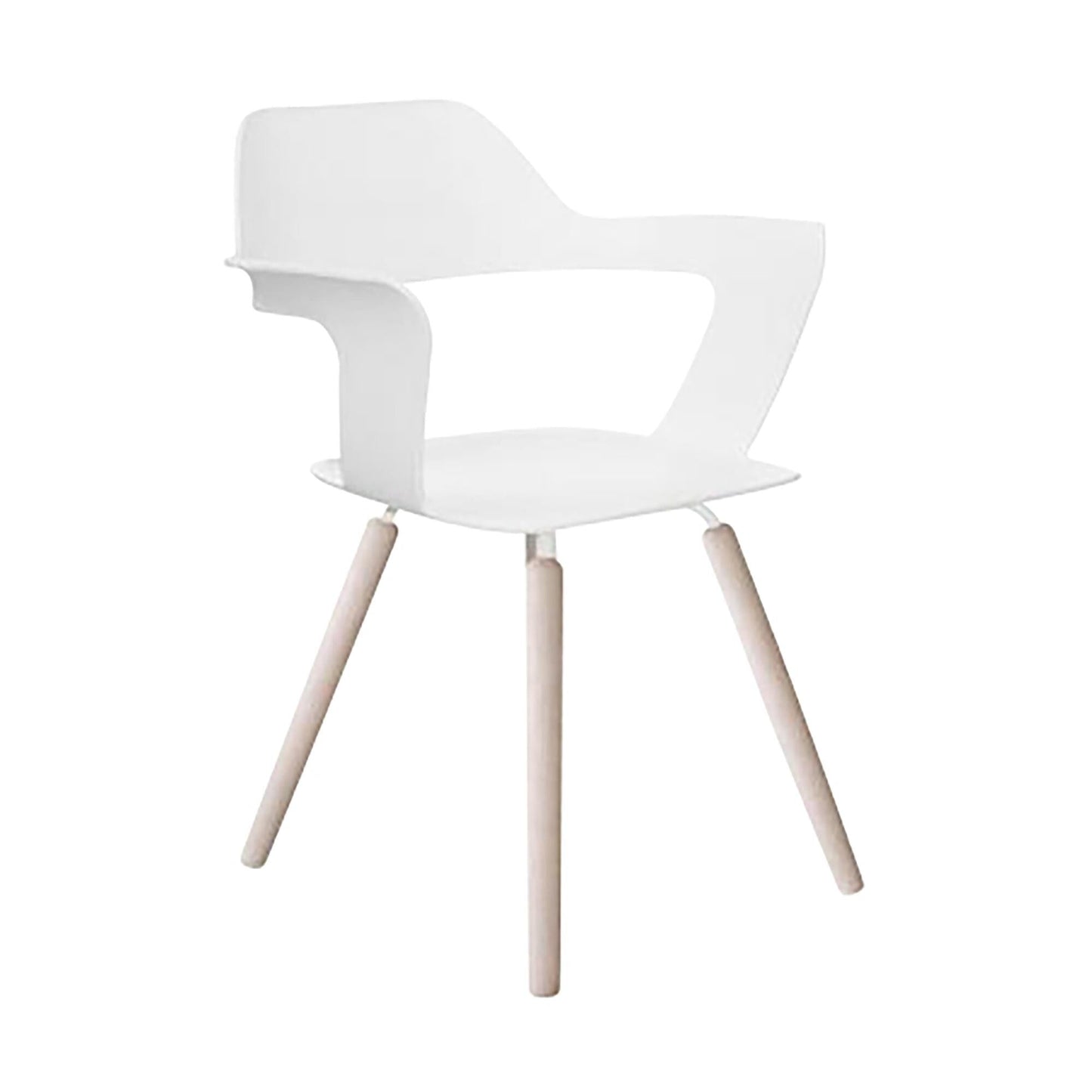 Muse Armlehnstuhl Holzoptik Weiß