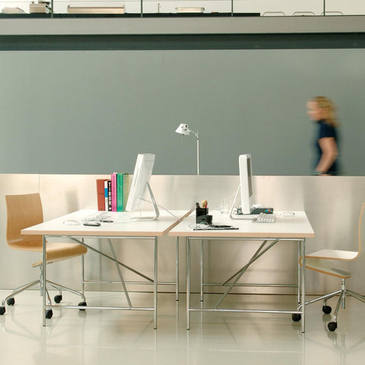 Eiermann 1 Tisch 180x90cm Gestell exzentrisch Weiß