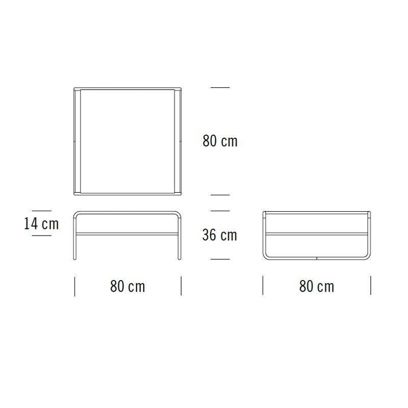 B 20/1 Couchtisch/Beistelltisch Esche Weiß