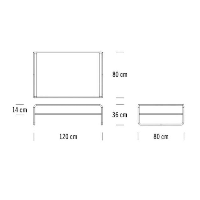 B 20 Couchtisch/Beistelltisch Buche Schwarz