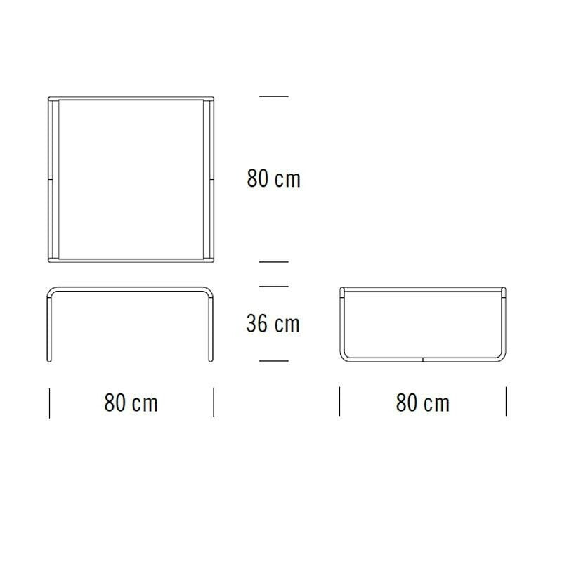 B 20 Couchtisch/Beistelltisch Esche Weiß