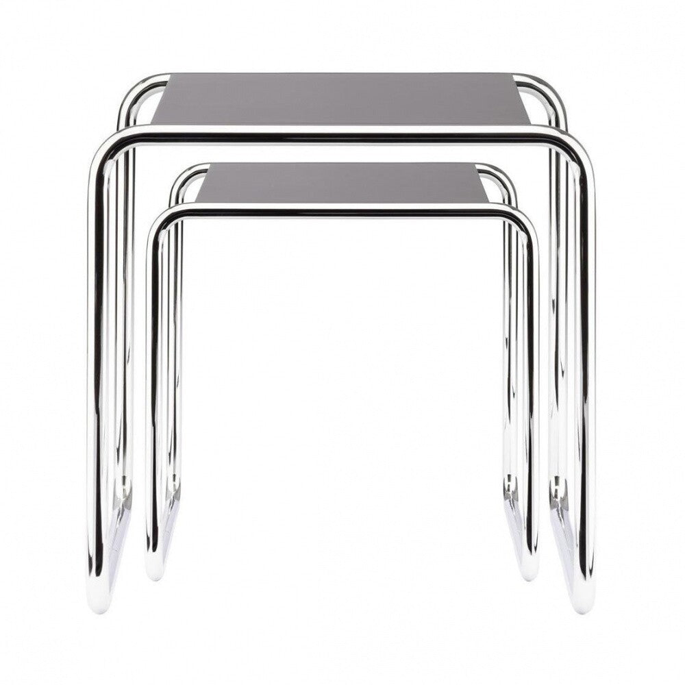 B 9 Beistelltisch 2er Set Buche Schwarz