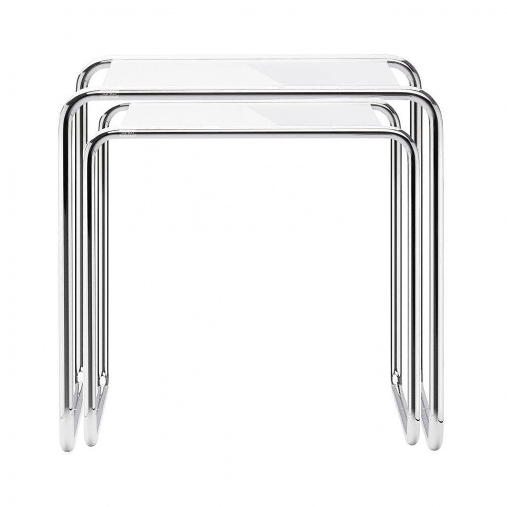 B 9 Beistelltisch 2er Set Glas