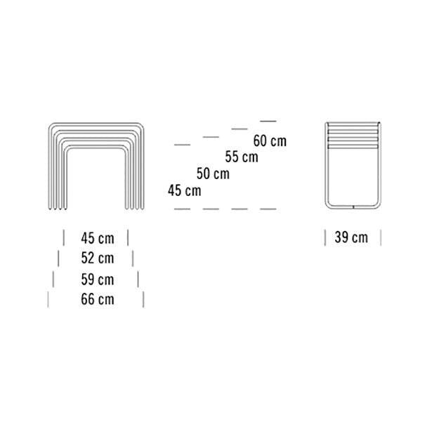 B 9 Beistelltisch 4er Set Buche Schwarz
