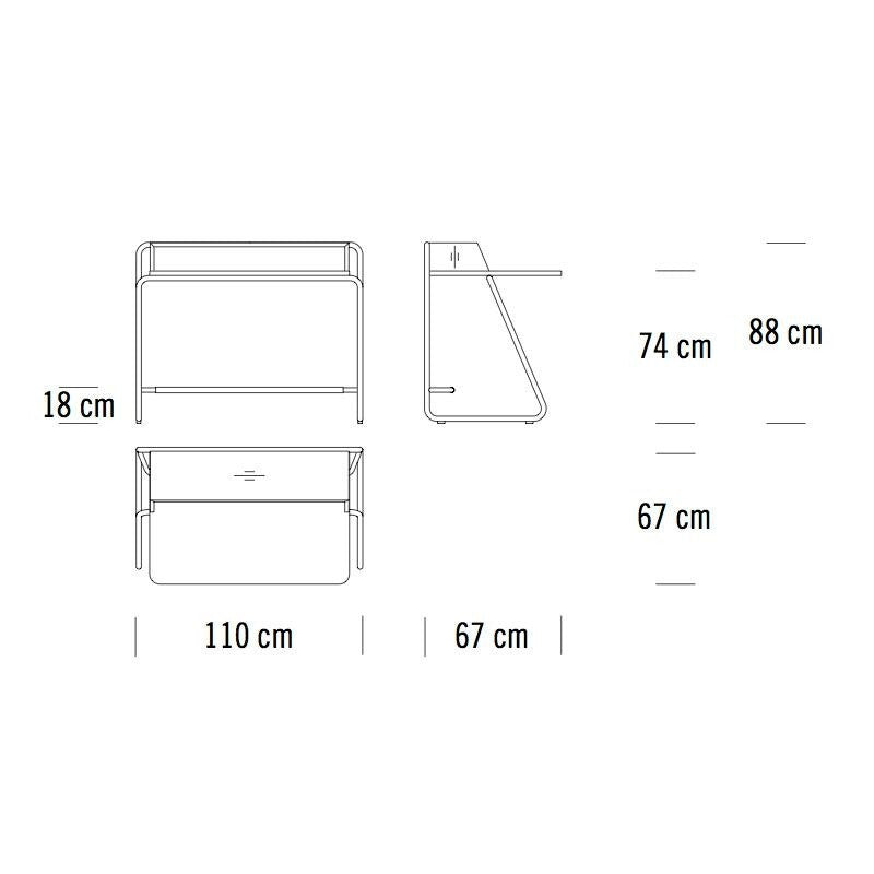 S 1200 Sekretär ThonetDur® Weiß