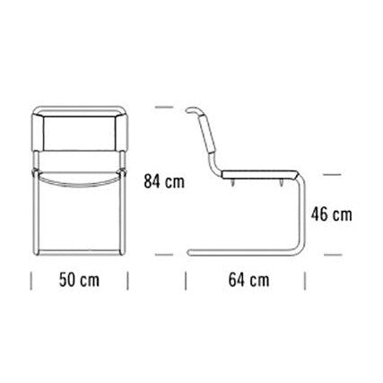 S 33 N Freischwinger Stuhl Schwarz