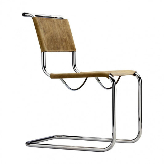 S 33 Pure Materials Freischwinger Stuhl Büffelleder