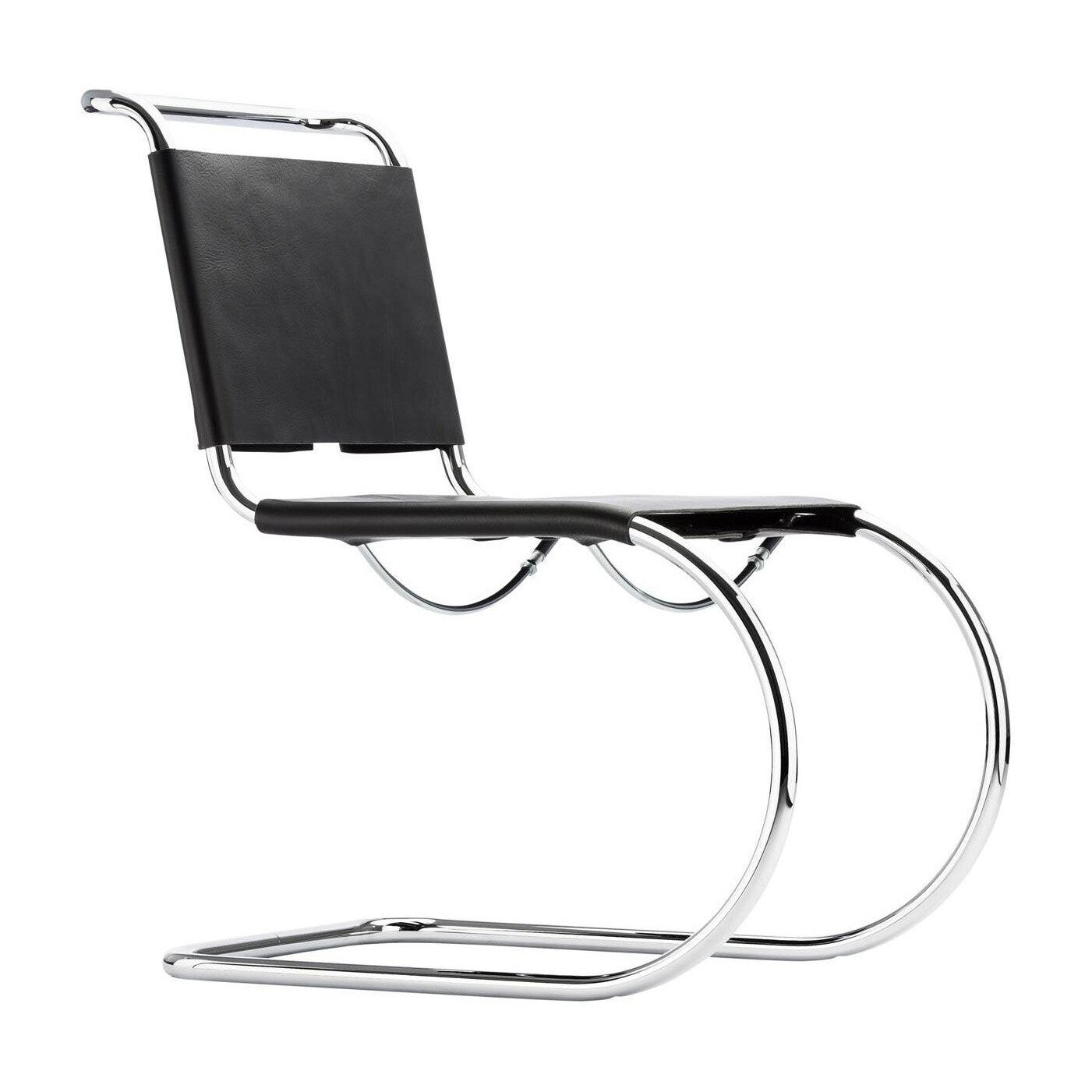 S 533 L Freischwinger Stuhl Kernleder Schwarz