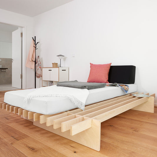 Parallel L Bett 205cm Natur