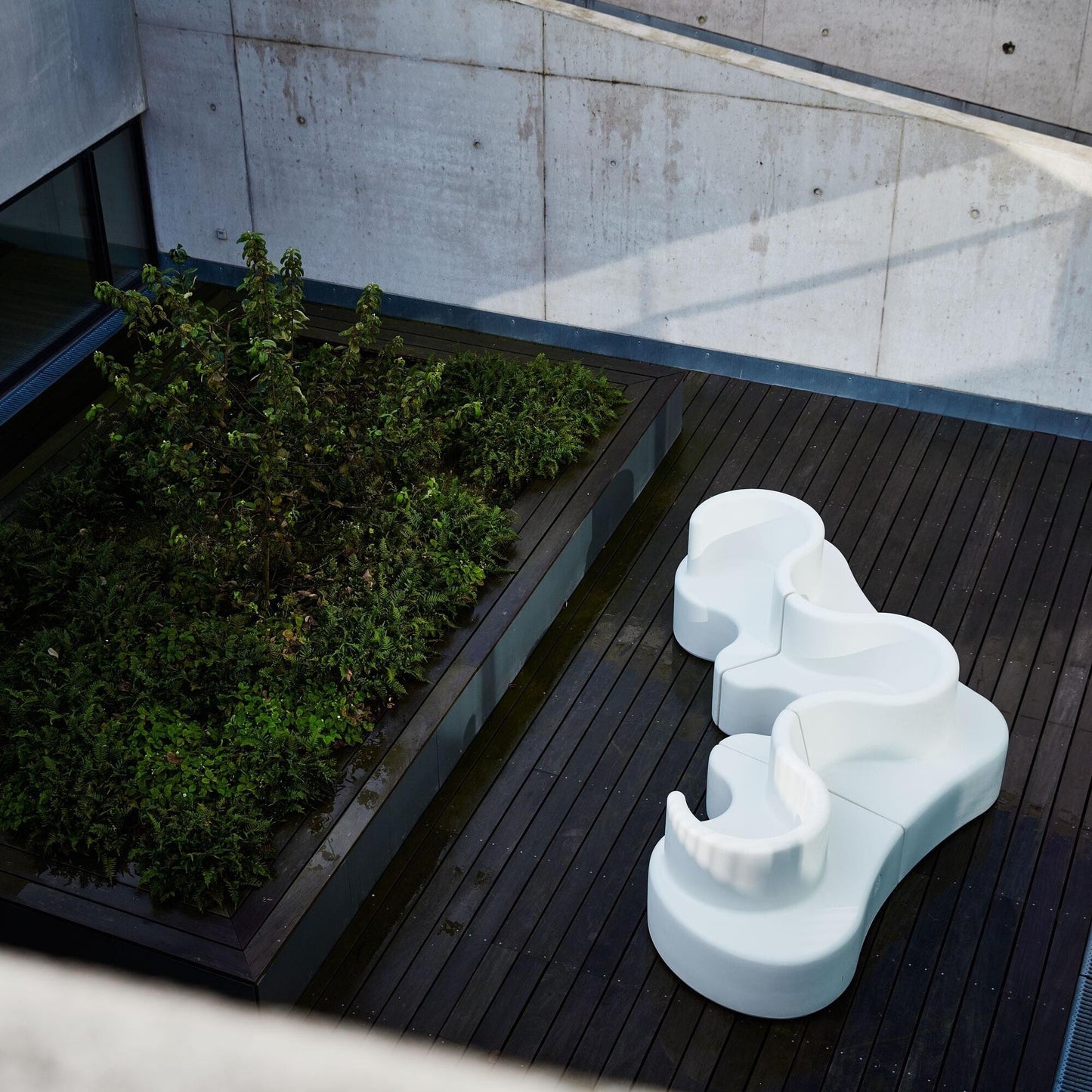 Cloverleaf In/Outdoor Sofa 371x158x80cm Weiß