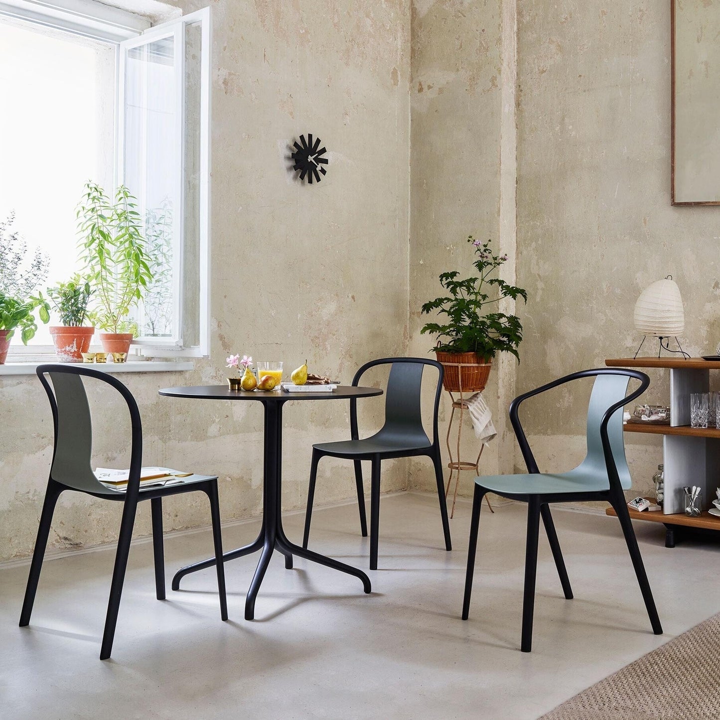 Belleville Gartenstuhl Kunststoff Schwarz